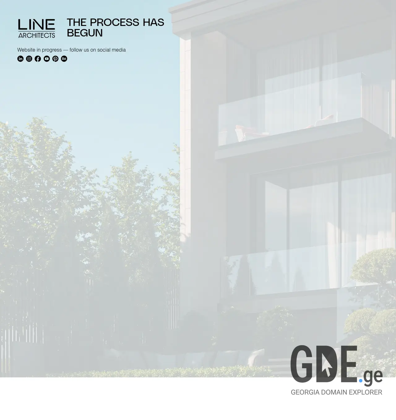 Screenshot of the site linearchitects.ge at 2026-04-21