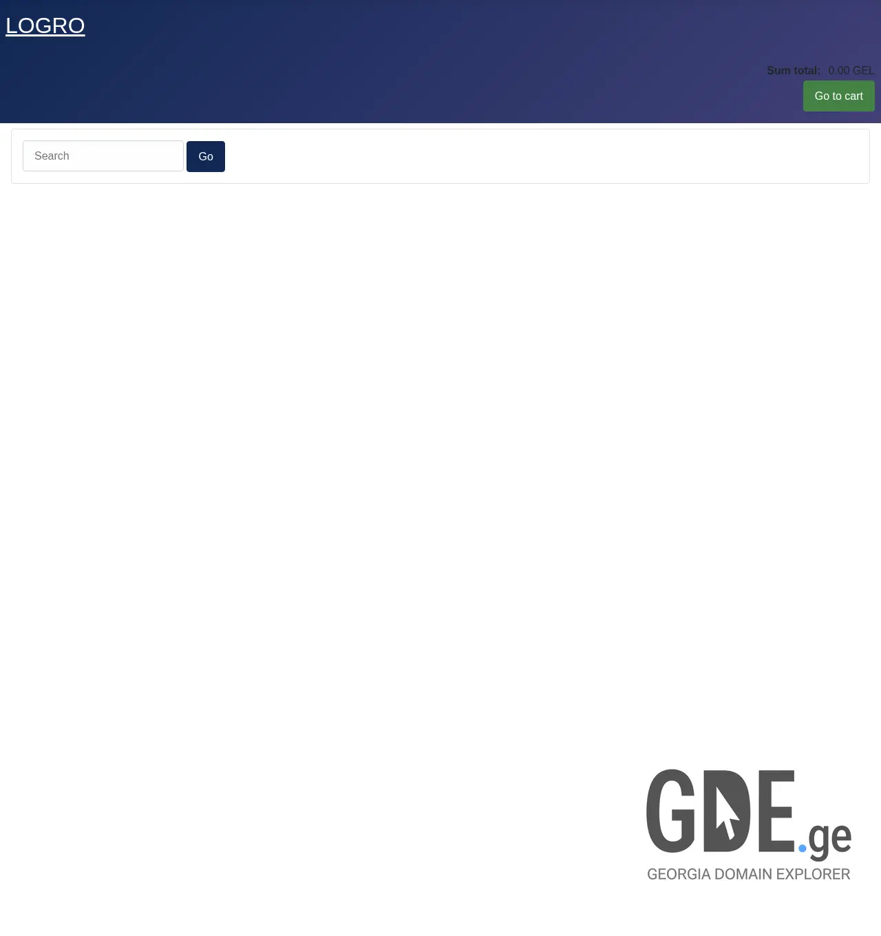 Screenshot of the site logro.ge at 2026-06-20