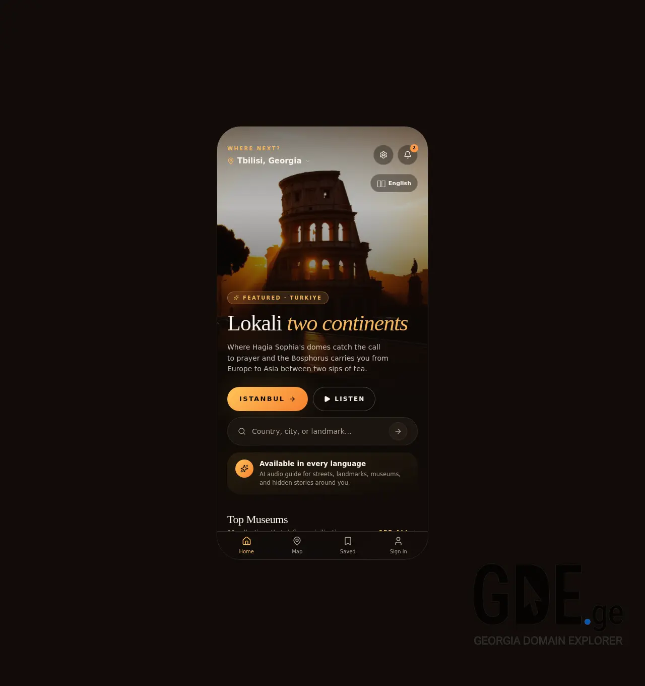 Screenshot of the site lokali.ge at 2026-05-24