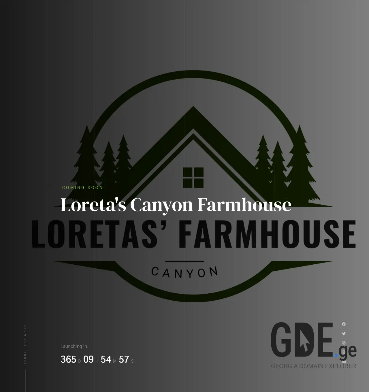 Screenshot of the site loretascanyonfarmhouse.ge at 2026-04-10