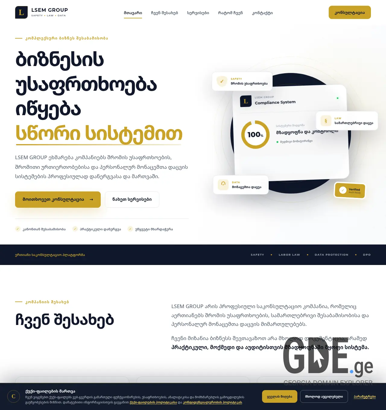 Screenshot of the site lsemgroup.ge at 2026-06-08