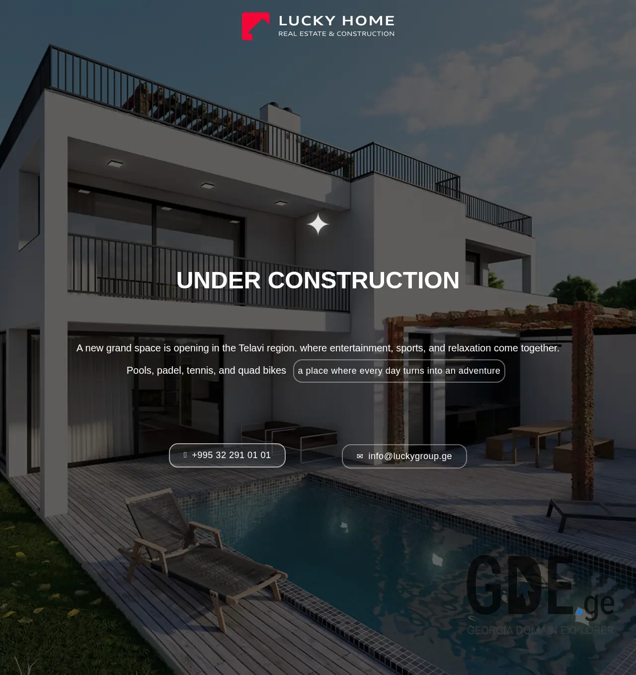 Screenshot of the site lucky-home.ge at 2026-04-21