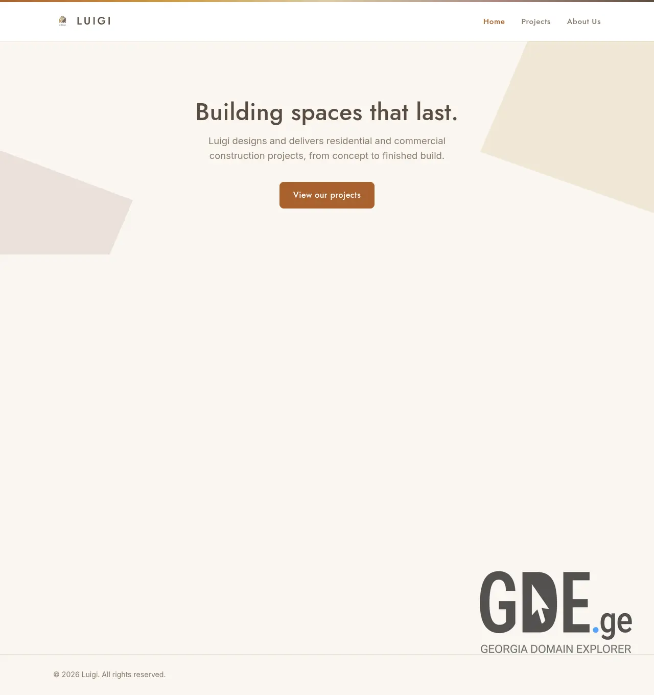 Screenshot of the site luigi.ge at 2026-07-05