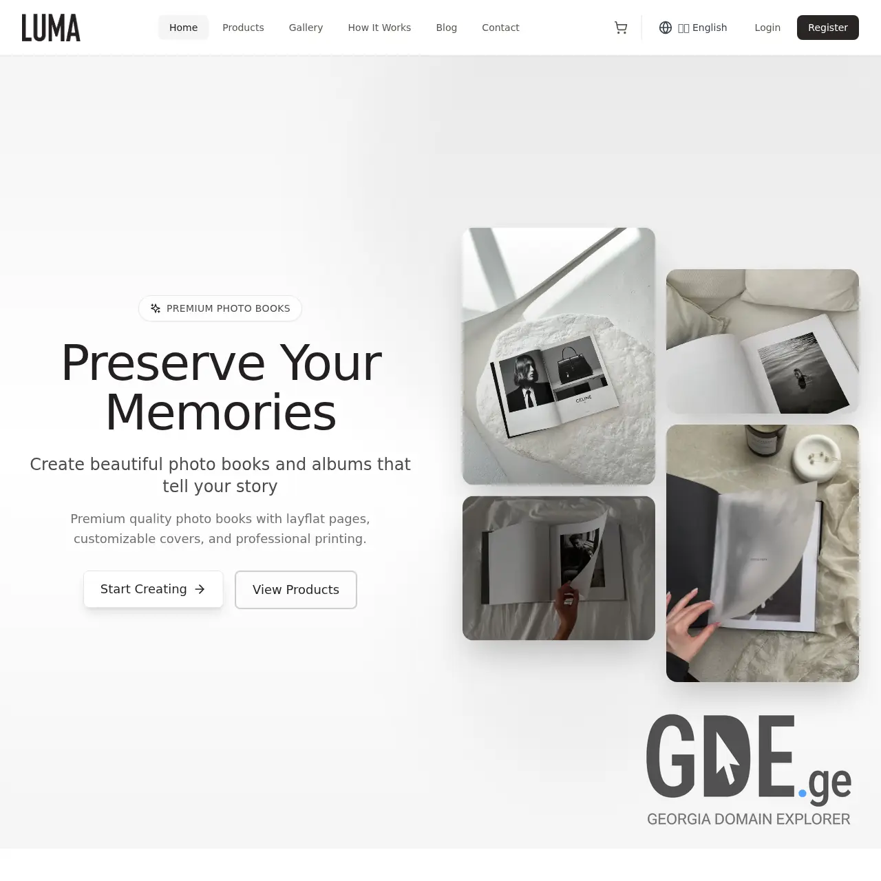 Screenshot of the site luma.ge at 2026-03-01