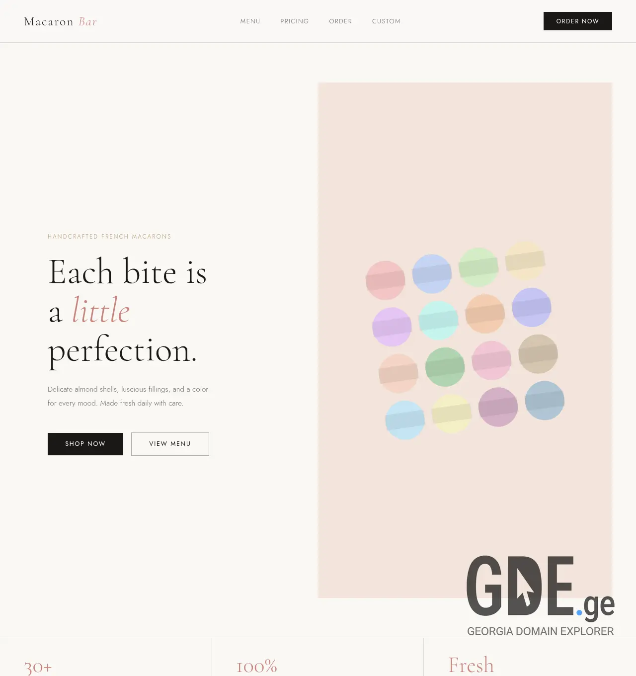 Screenshot of the site macaronbar.ge at 2026-05-26