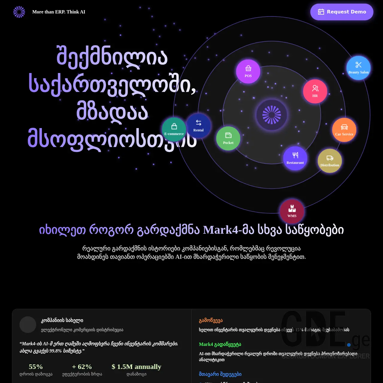 Screenshot of the site mark4.ge at 2026-03-28