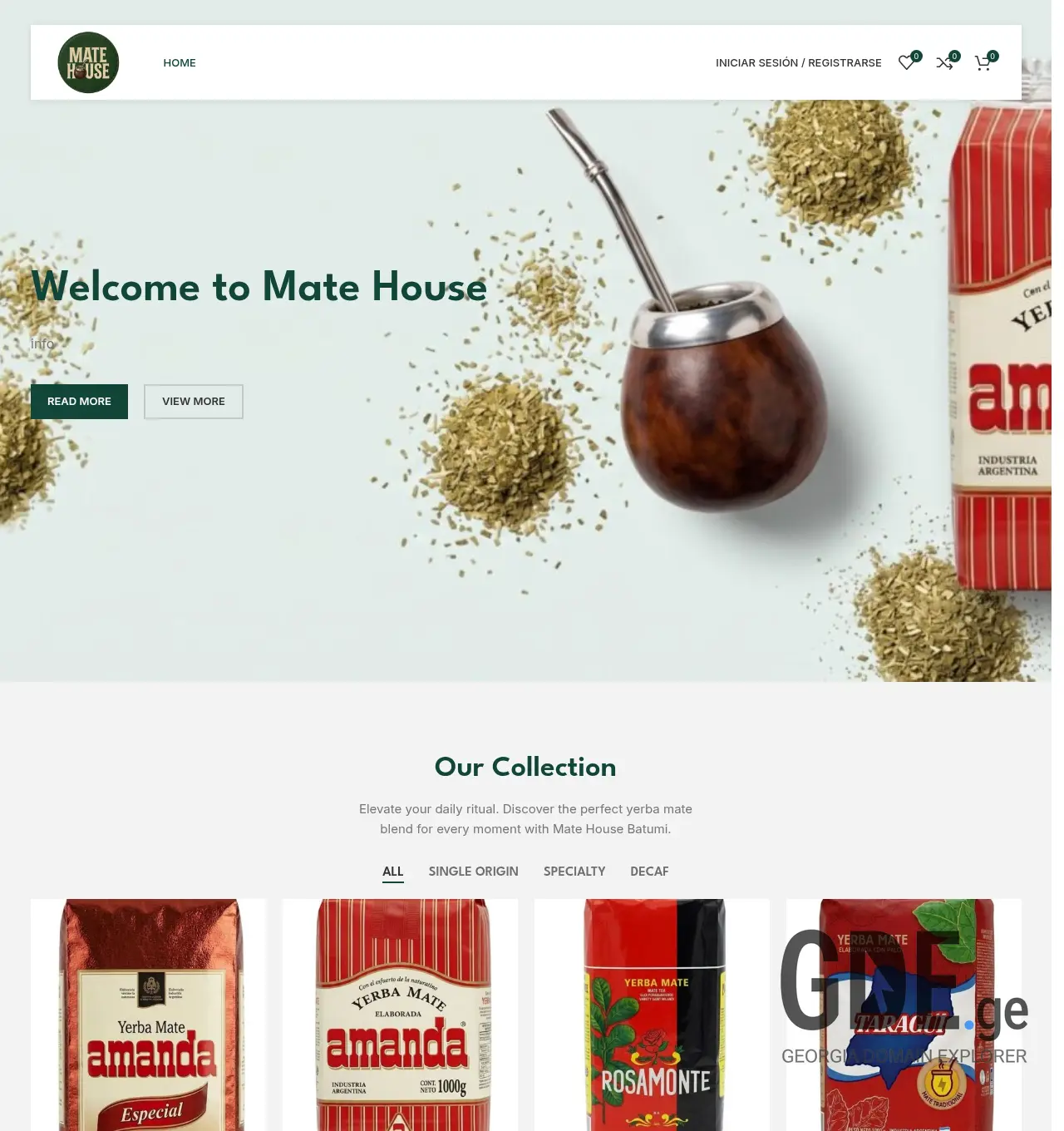 Screenshot of the site matehouse.ge at 2026-06-10