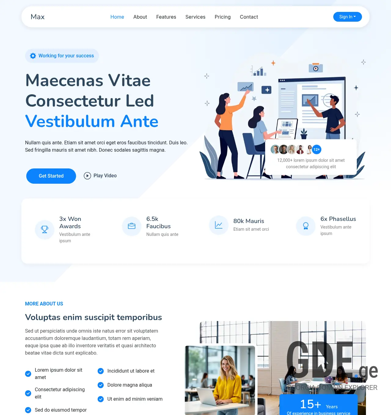 Screenshot of the site maxgo.ge at 2026-04-07