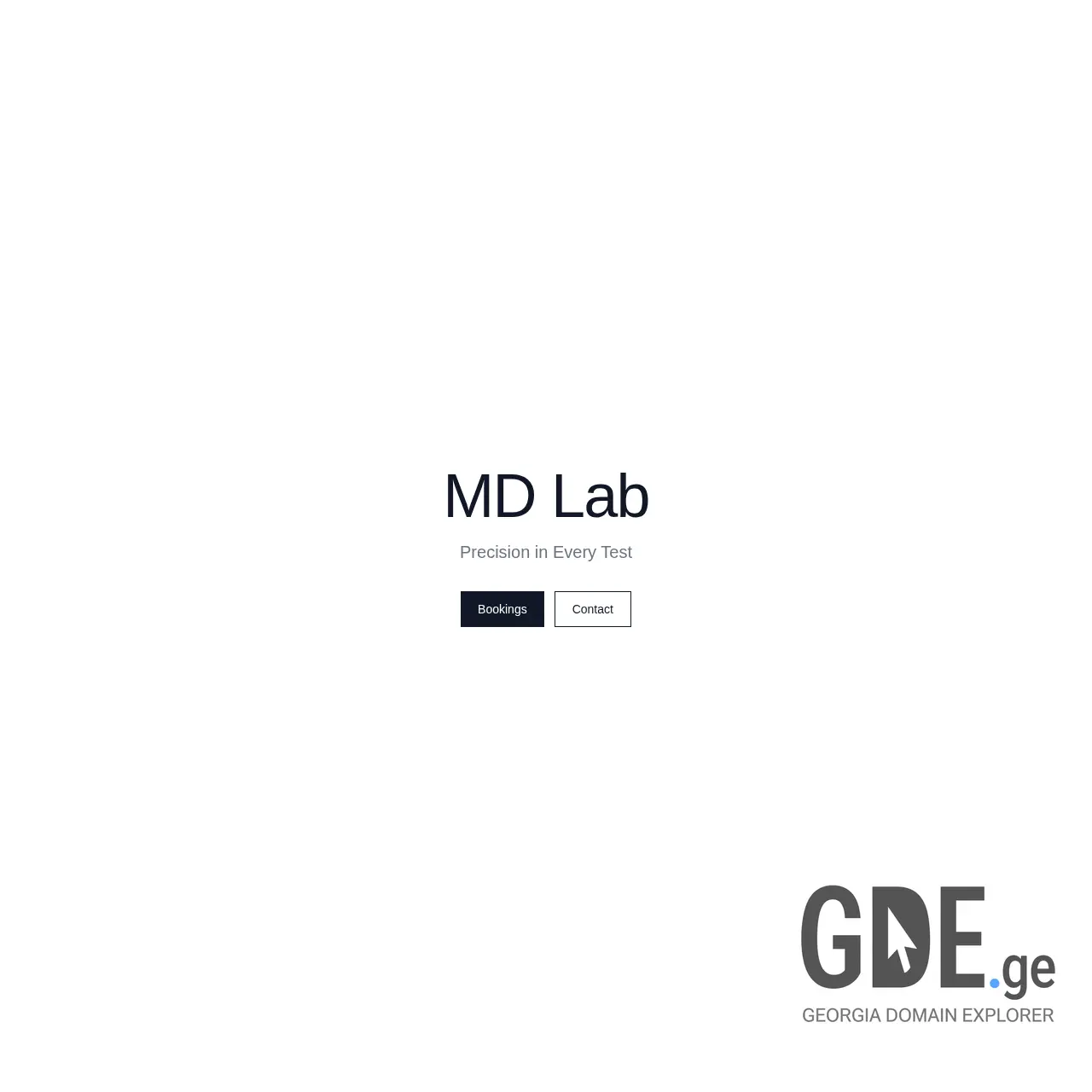 Screenshot of the site mdlab.ge at 2026-03-01