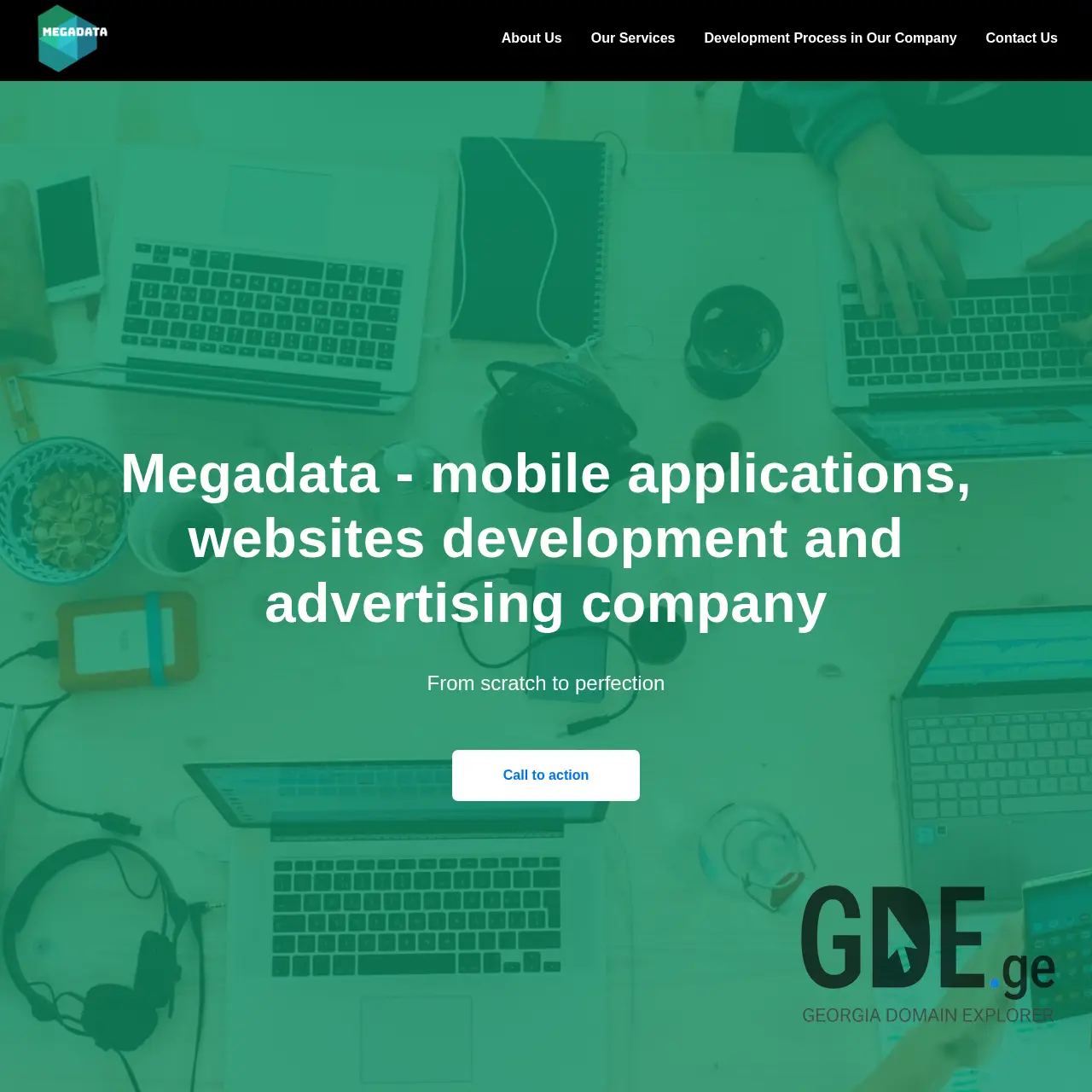 Screenshot of the site megadata.ge at 2026-04-02