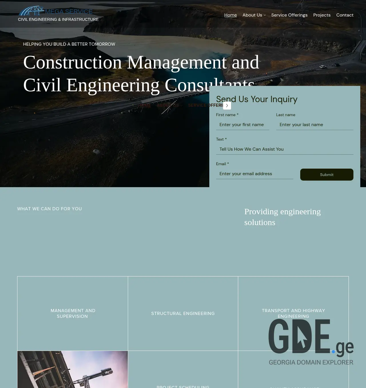 Screenshot of the site megaservice.ge at 2026-04-20
