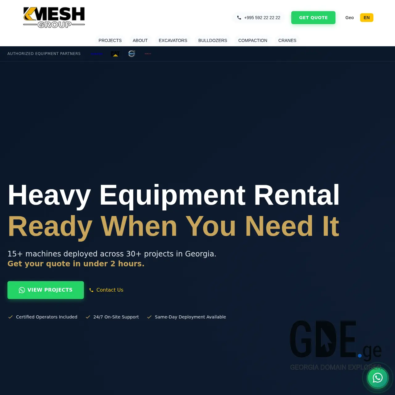 Screenshot of the site meshgroup.ge at 2026-03-28