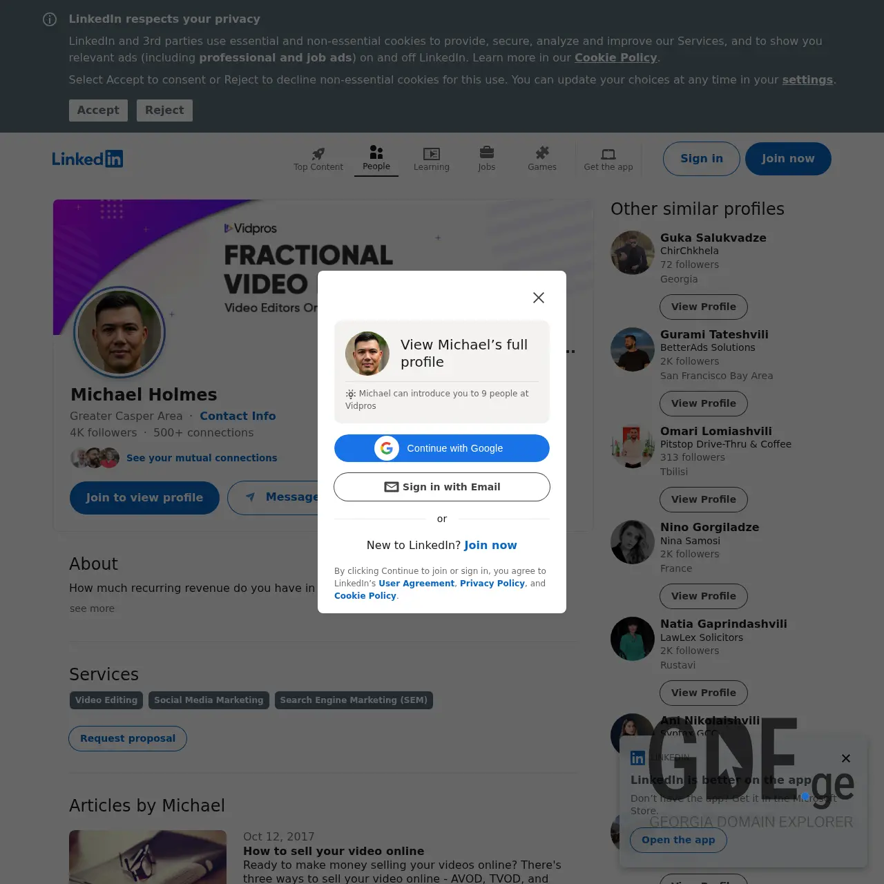 Screenshot of the site mike.ge at 2026-03-01