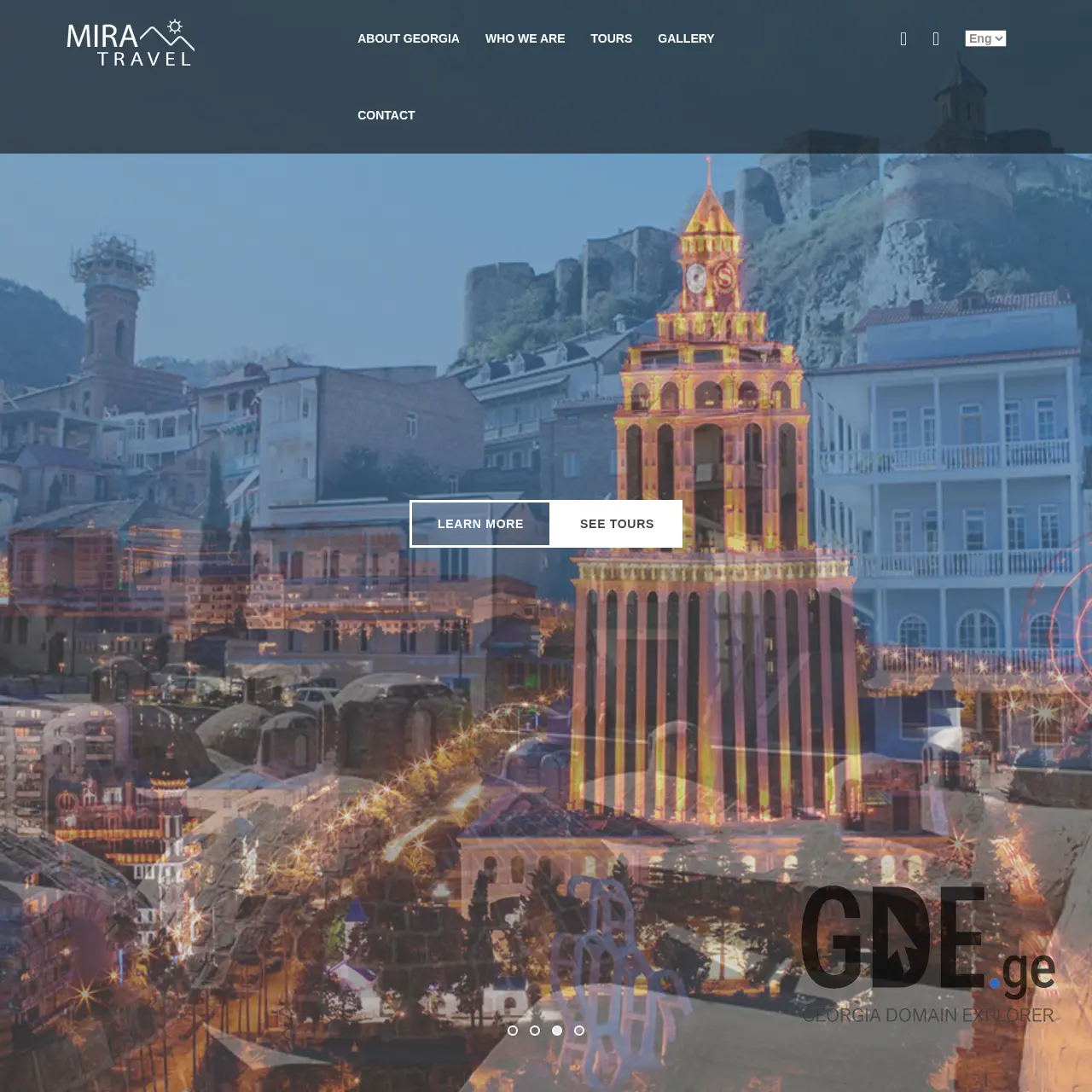 Screenshot of the site miratravel.ge at 2026-03-28