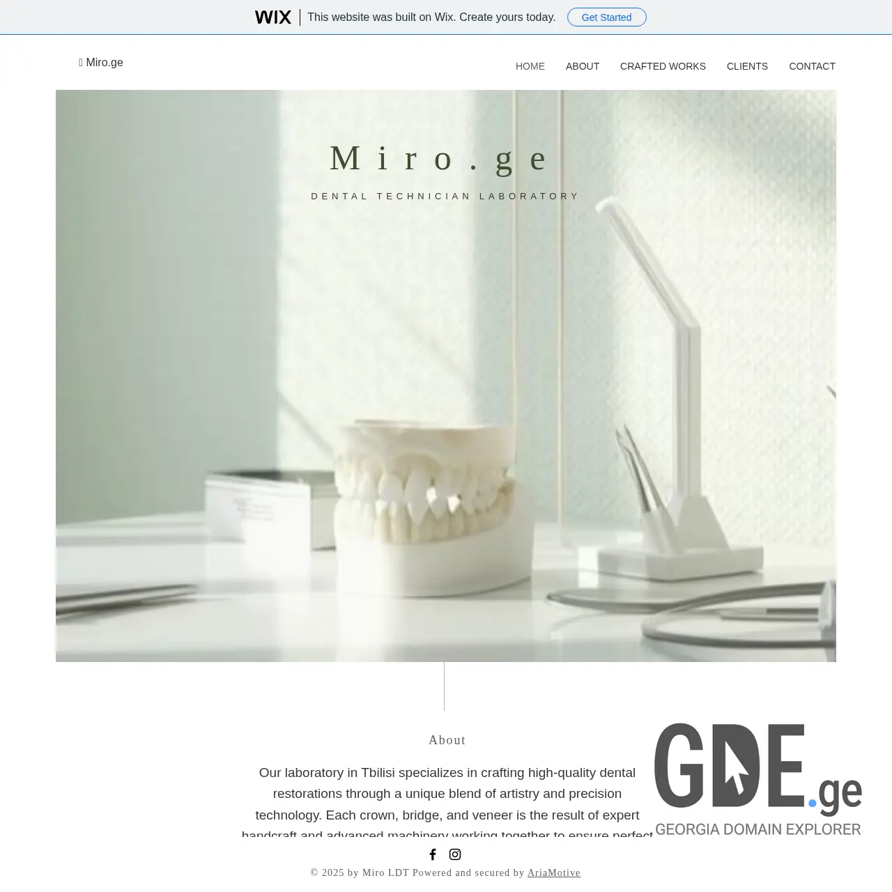 Screenshot of the site miro.ge at 2026-03-26