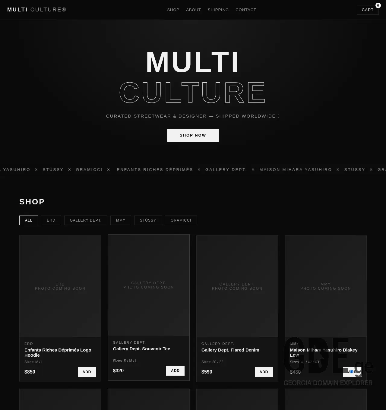 Screenshot of the site multiculture.ge at 2026-06-11