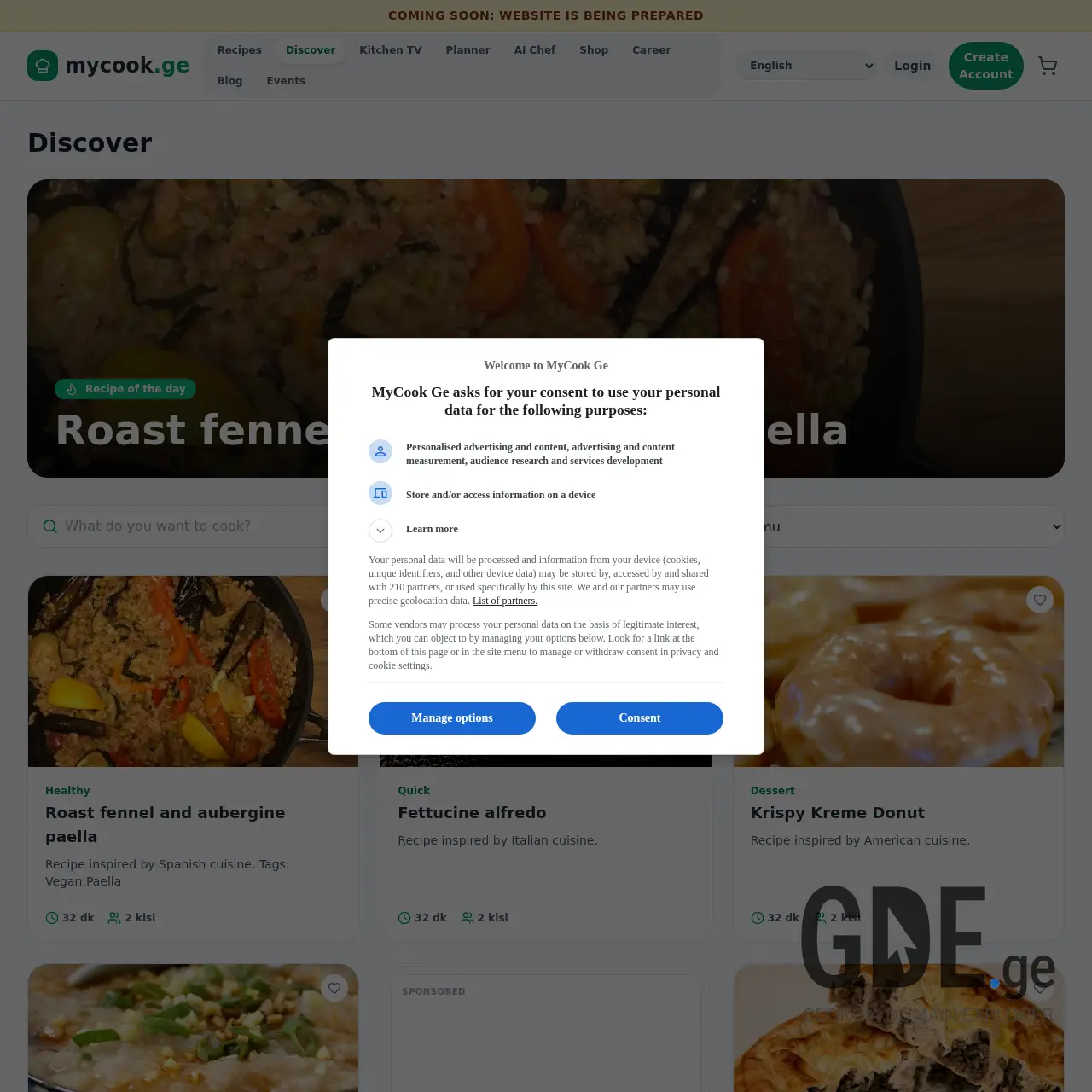 Screenshot of the site mycook.ge at 2026-03-02