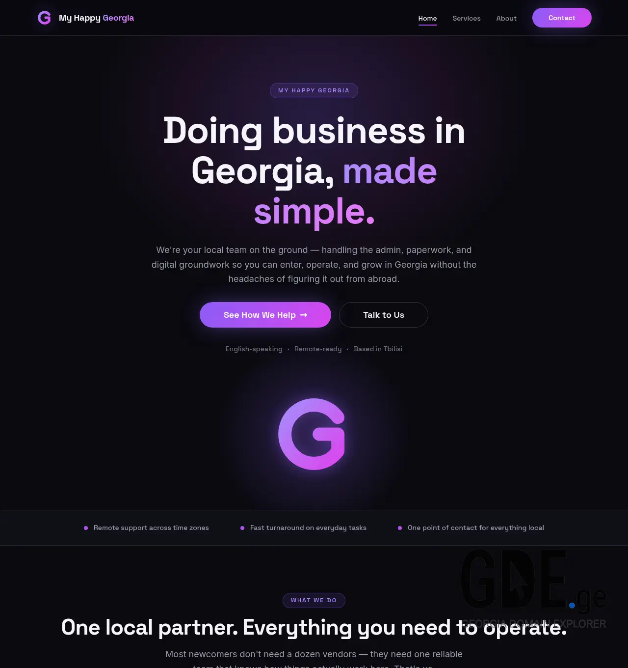 Screenshot of the site myhappygeorgia.ge at 2026-06-24