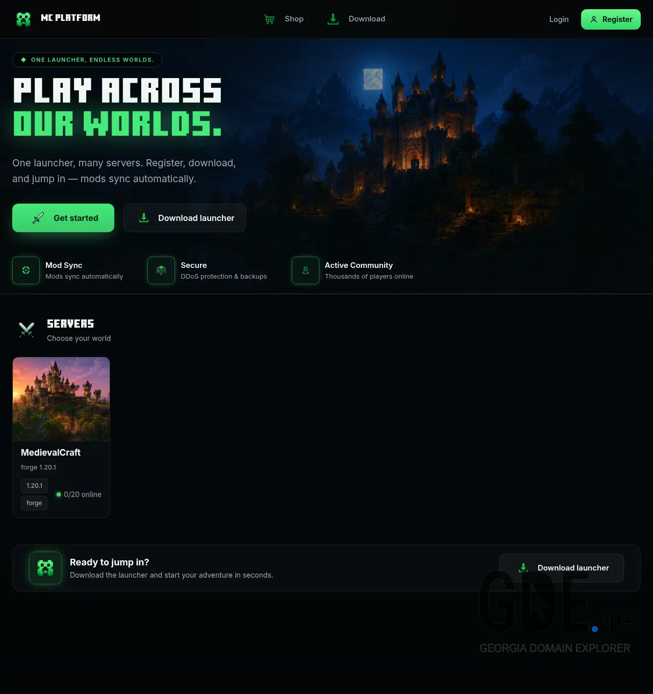 Screenshot of the site mythera.ge at 2026-06-25