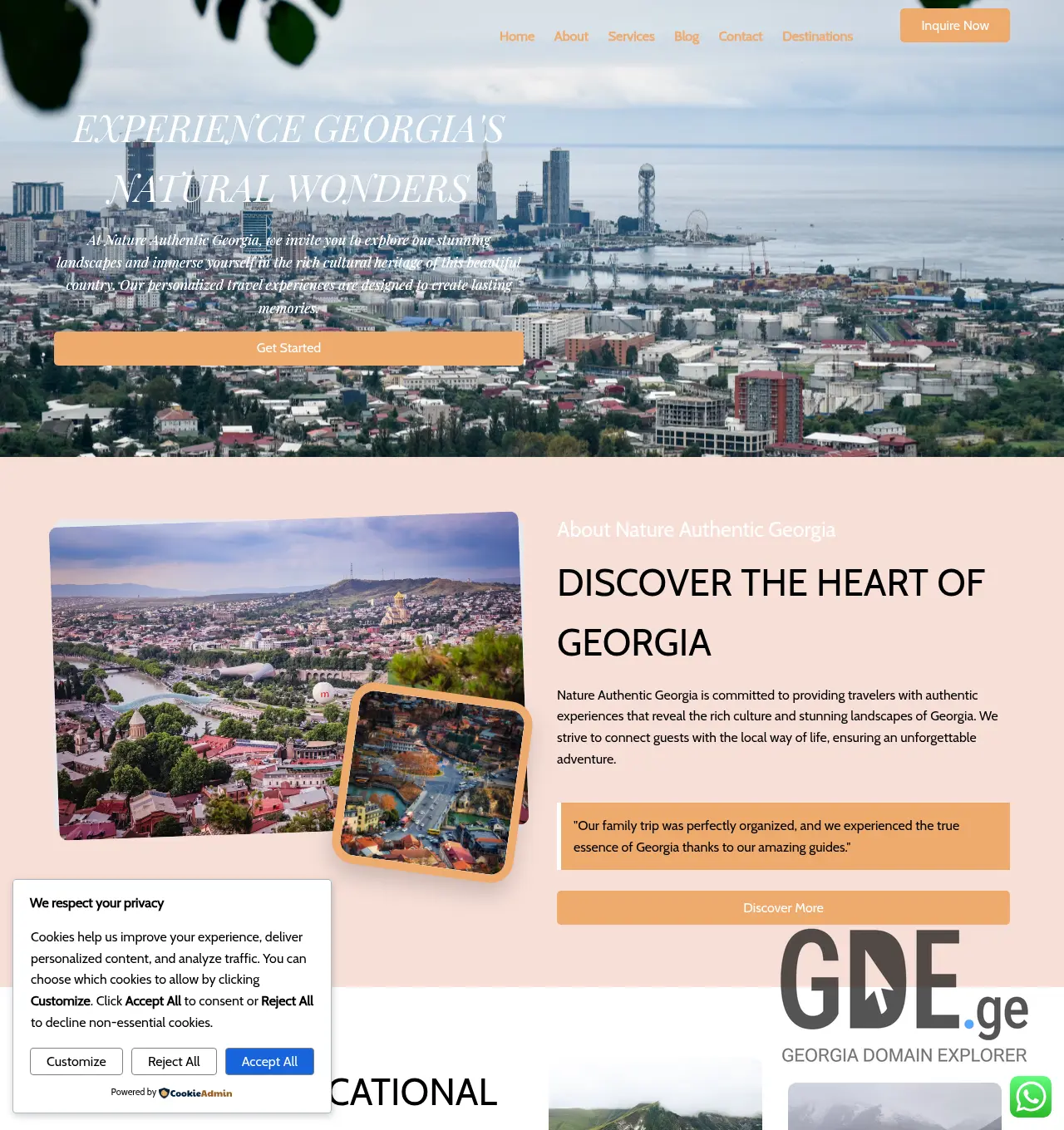 Screenshot of the site nageorgia.ge at 2026-07-04