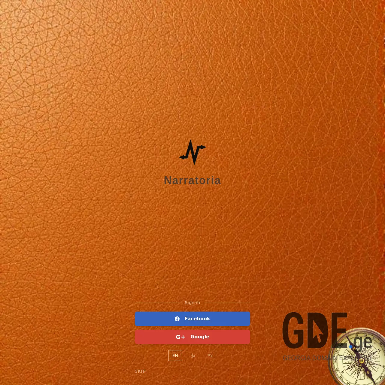 Screenshot of the site narratoria.ge at 2026-03-30
