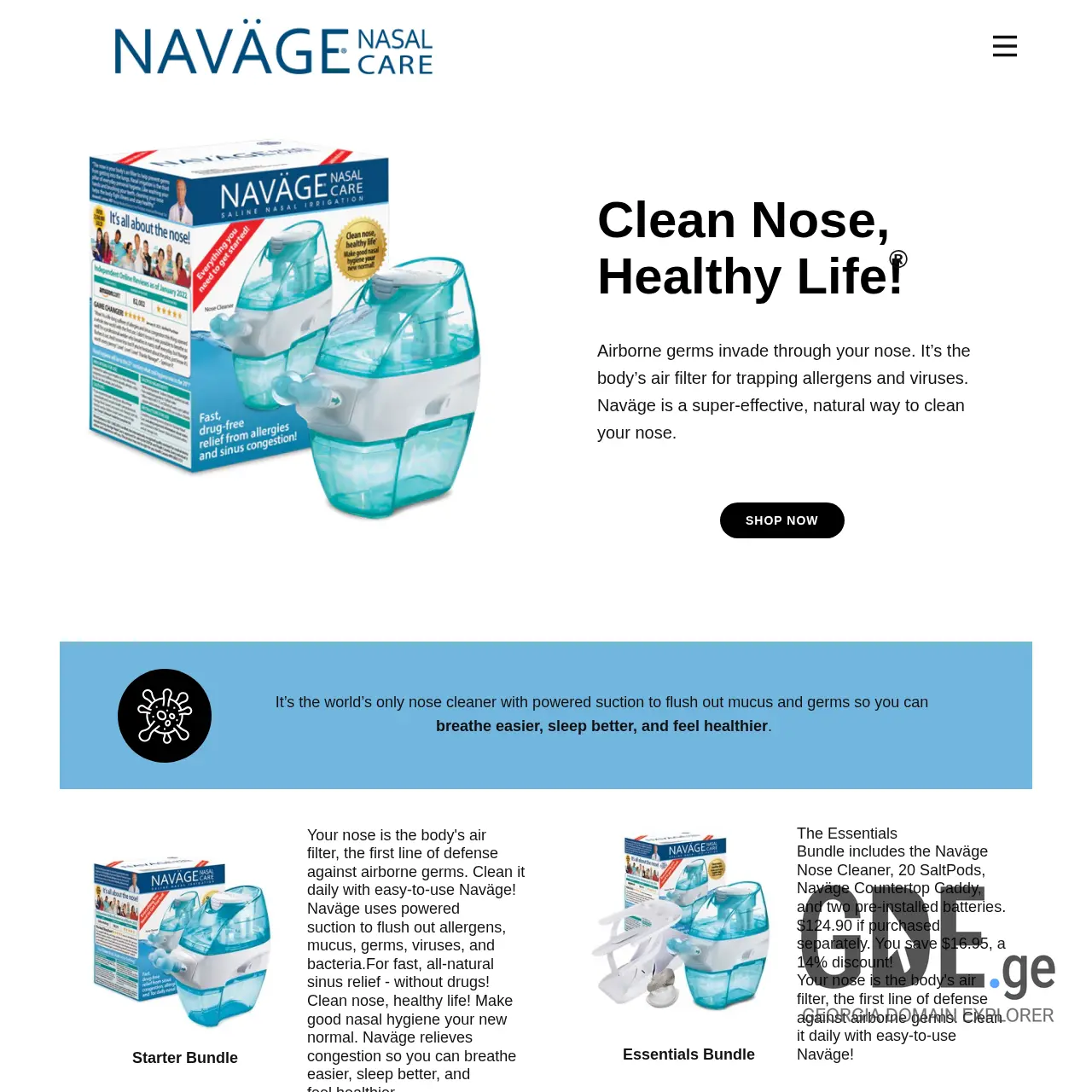 Screenshot of the site navage.ge at 2026-03-28