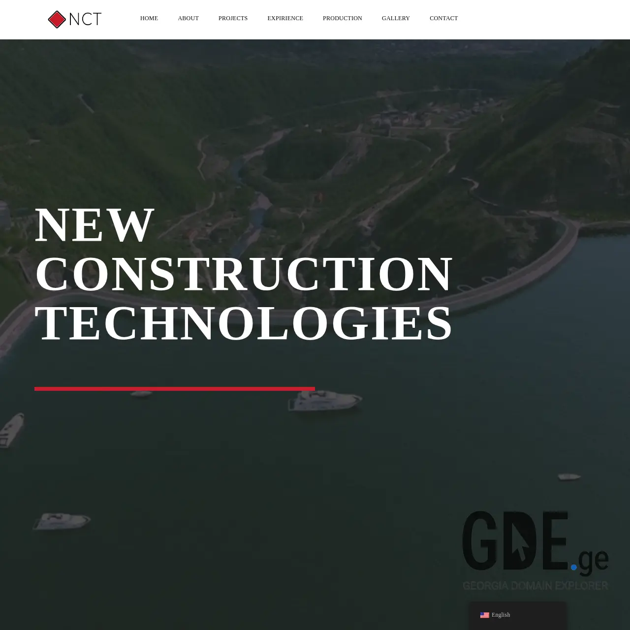 Screenshot of the site nct.ge at 2026-03-01
