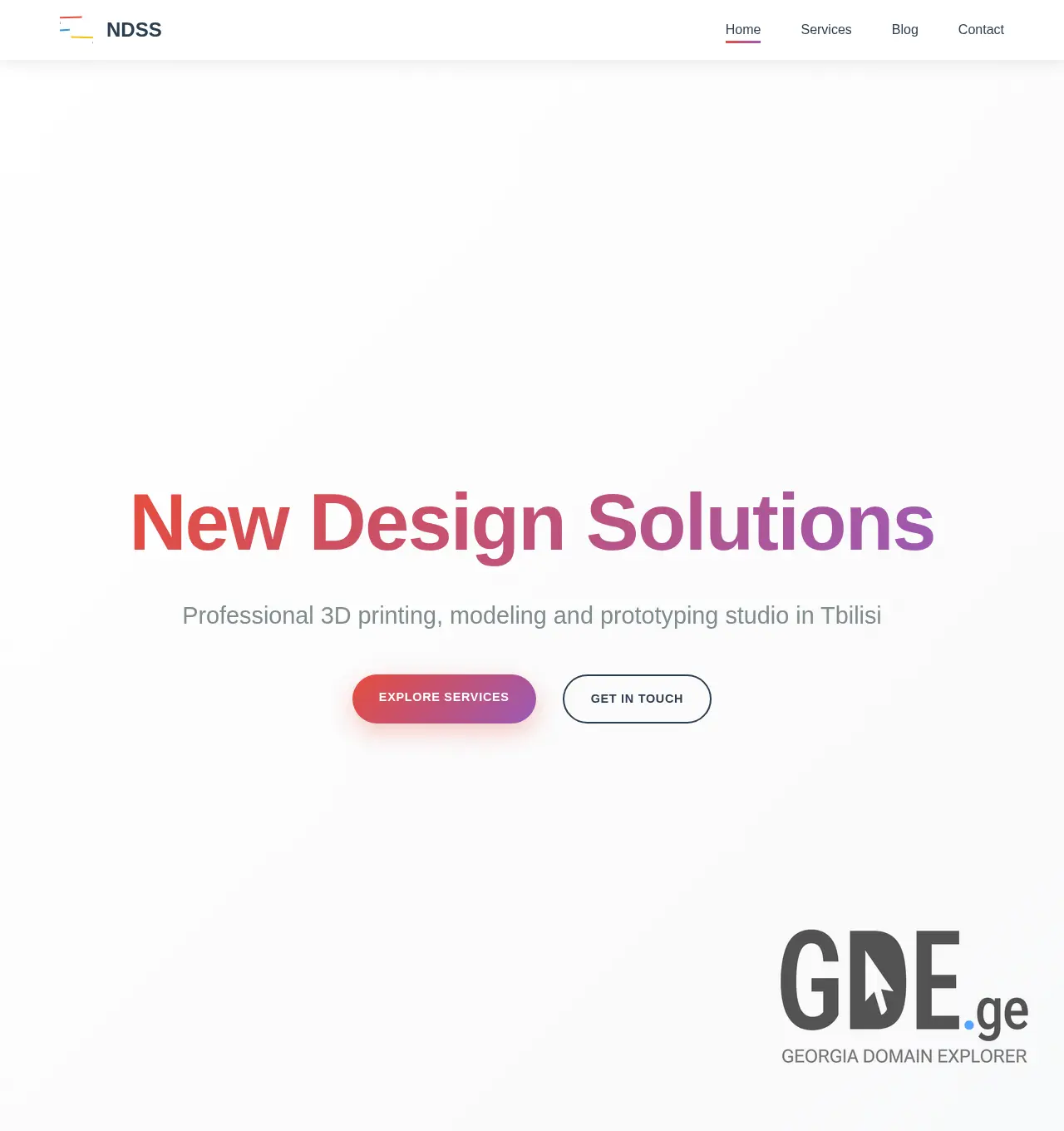 Screenshot of the site ndss.ge at 2026-07-02