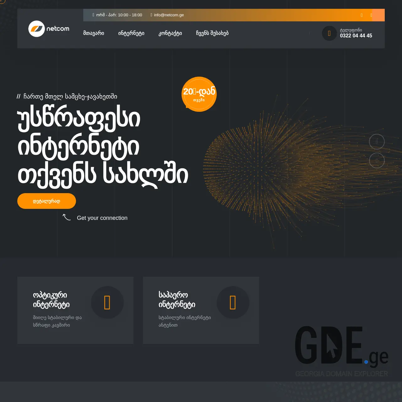 Screenshot of the site net.com.ge at 2026-03-30