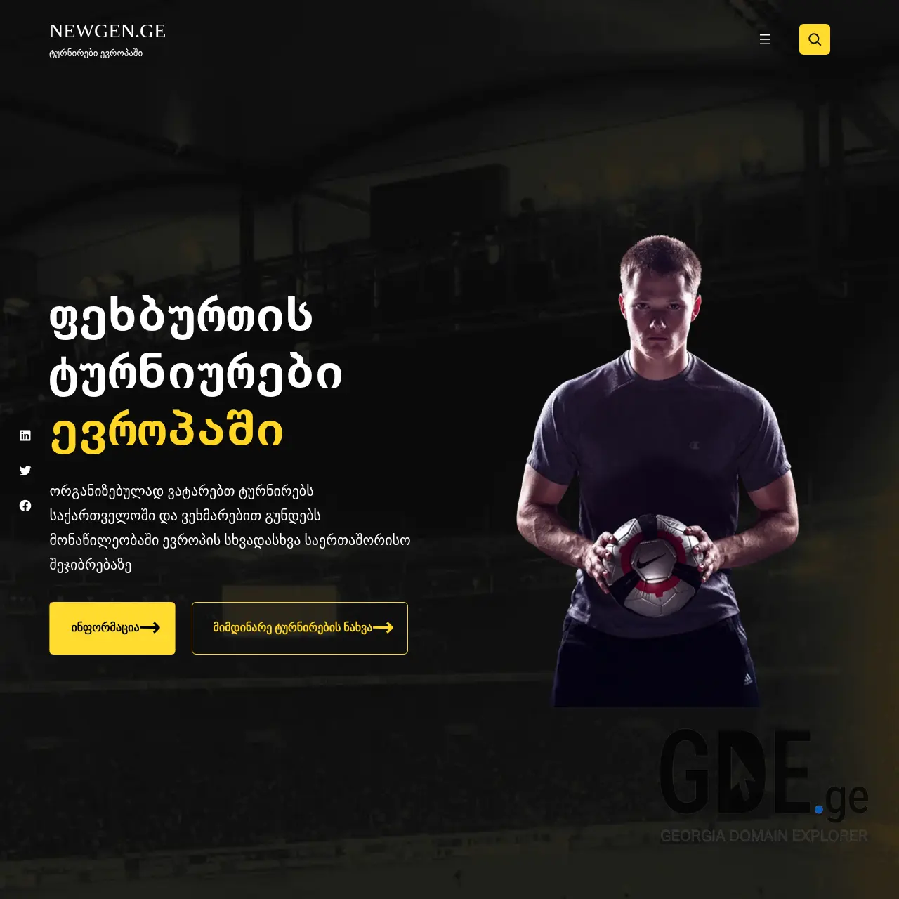 Screenshot of the site newgen.ge at 2026-03-26