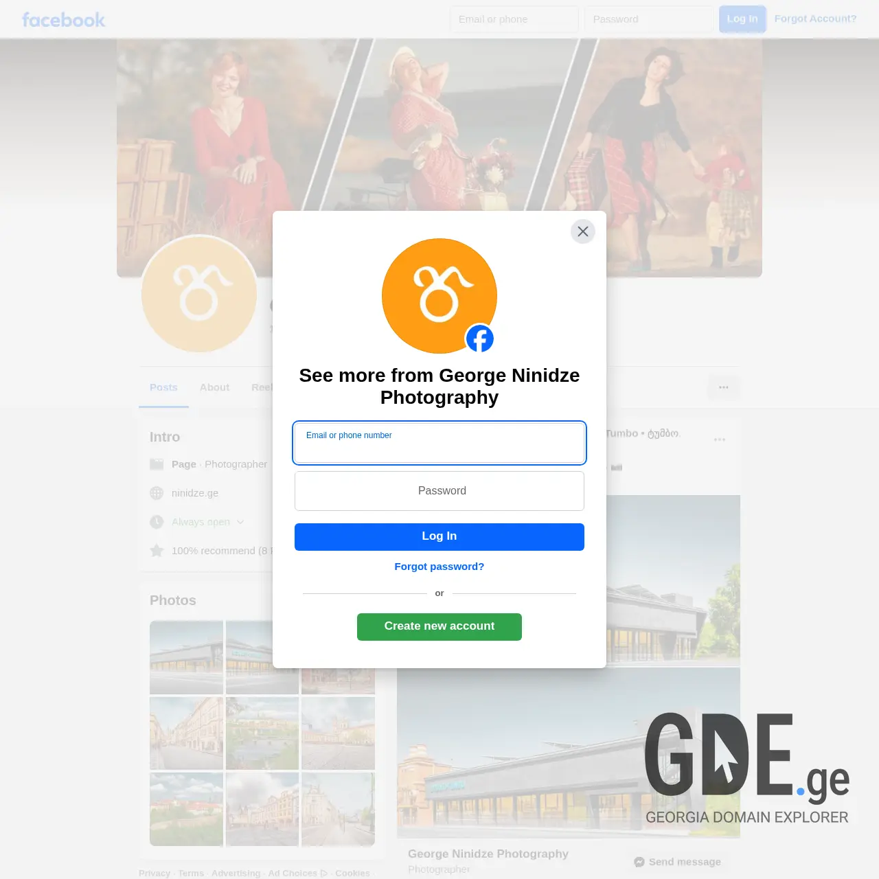Screenshot of the site ninidze.ge at 2026-03-01