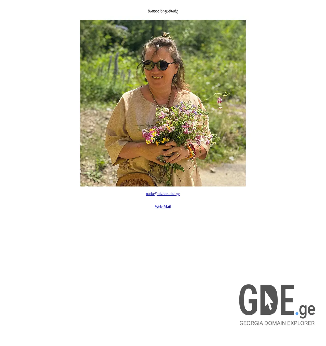 Screenshot of the site nizharadze.ge at 2026-04-15