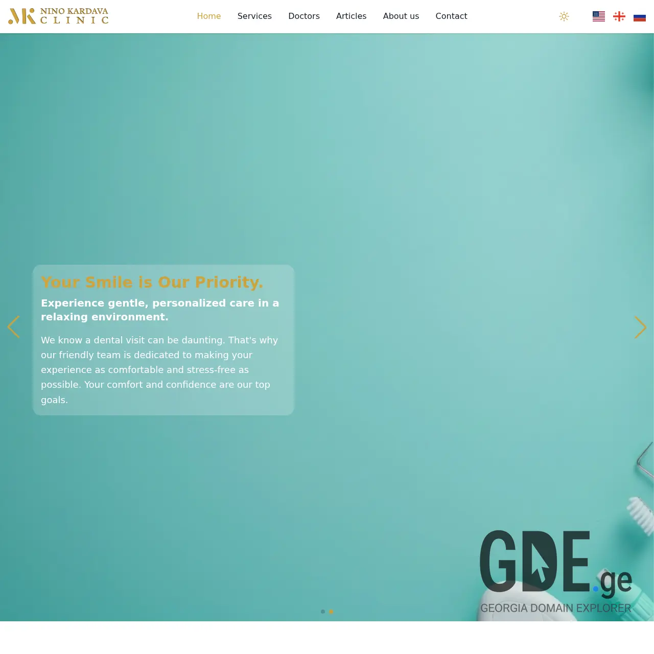 Screenshot of the site nkclinic.ge at 2026-03-01