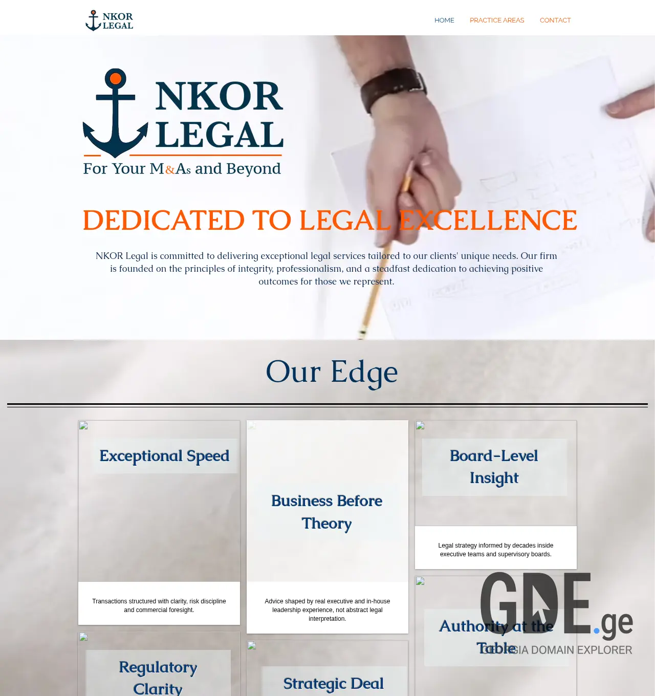 Screenshot of the site nkor.ge at 2026-07-13