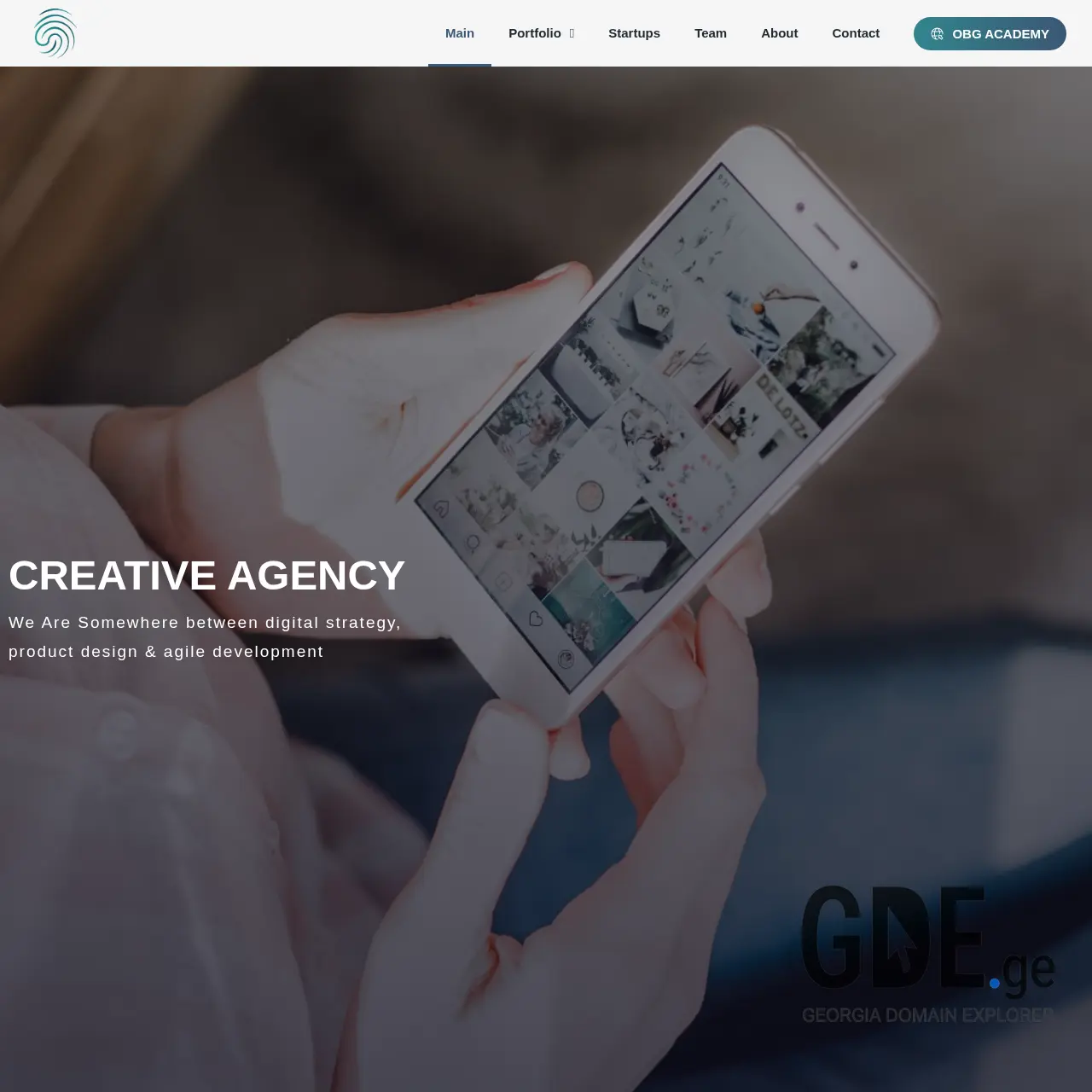 Screenshot of the site obg.ge at 2026-03-26
