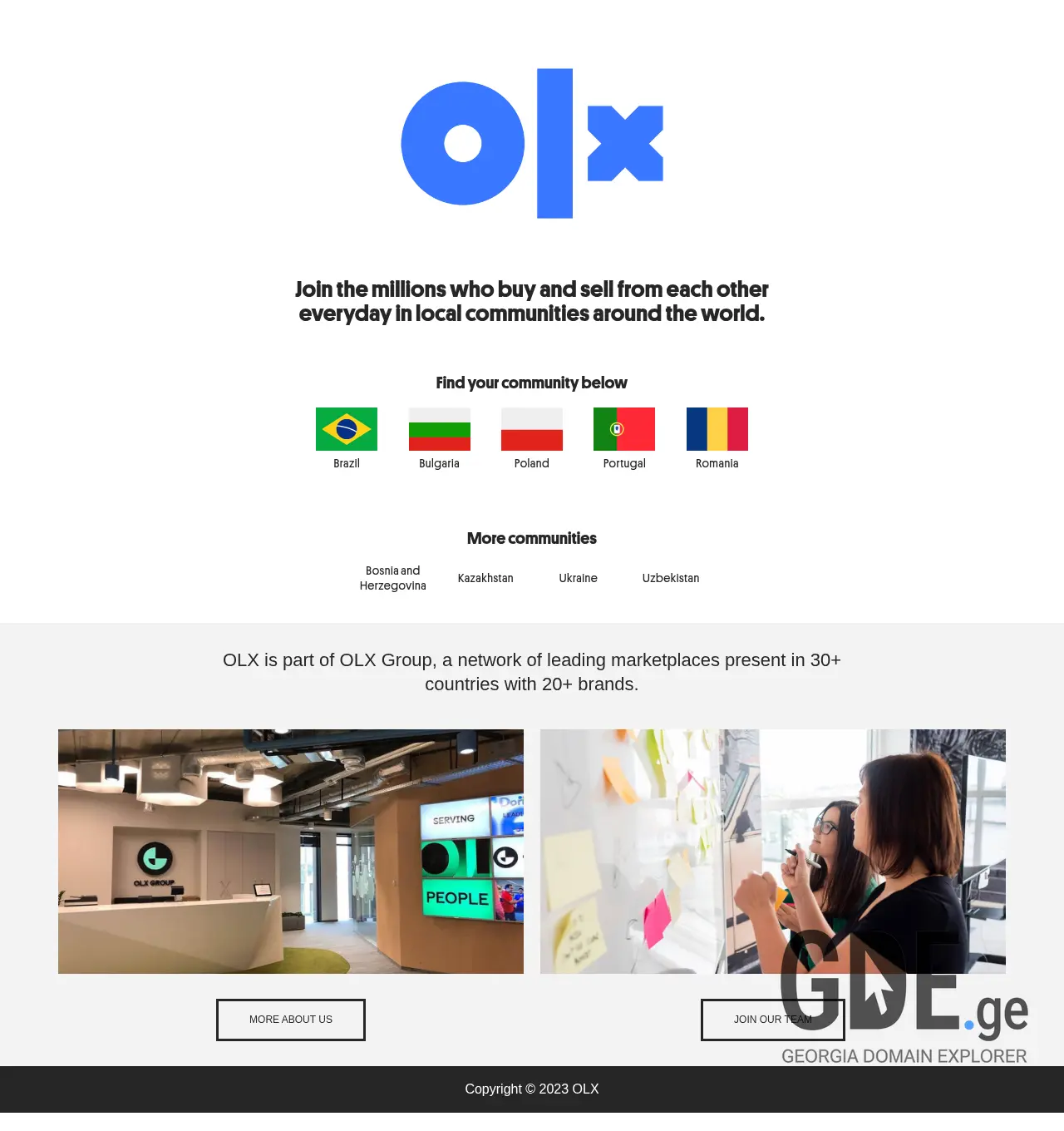 Screenshot of the site olx.ge at 2026-04-18
