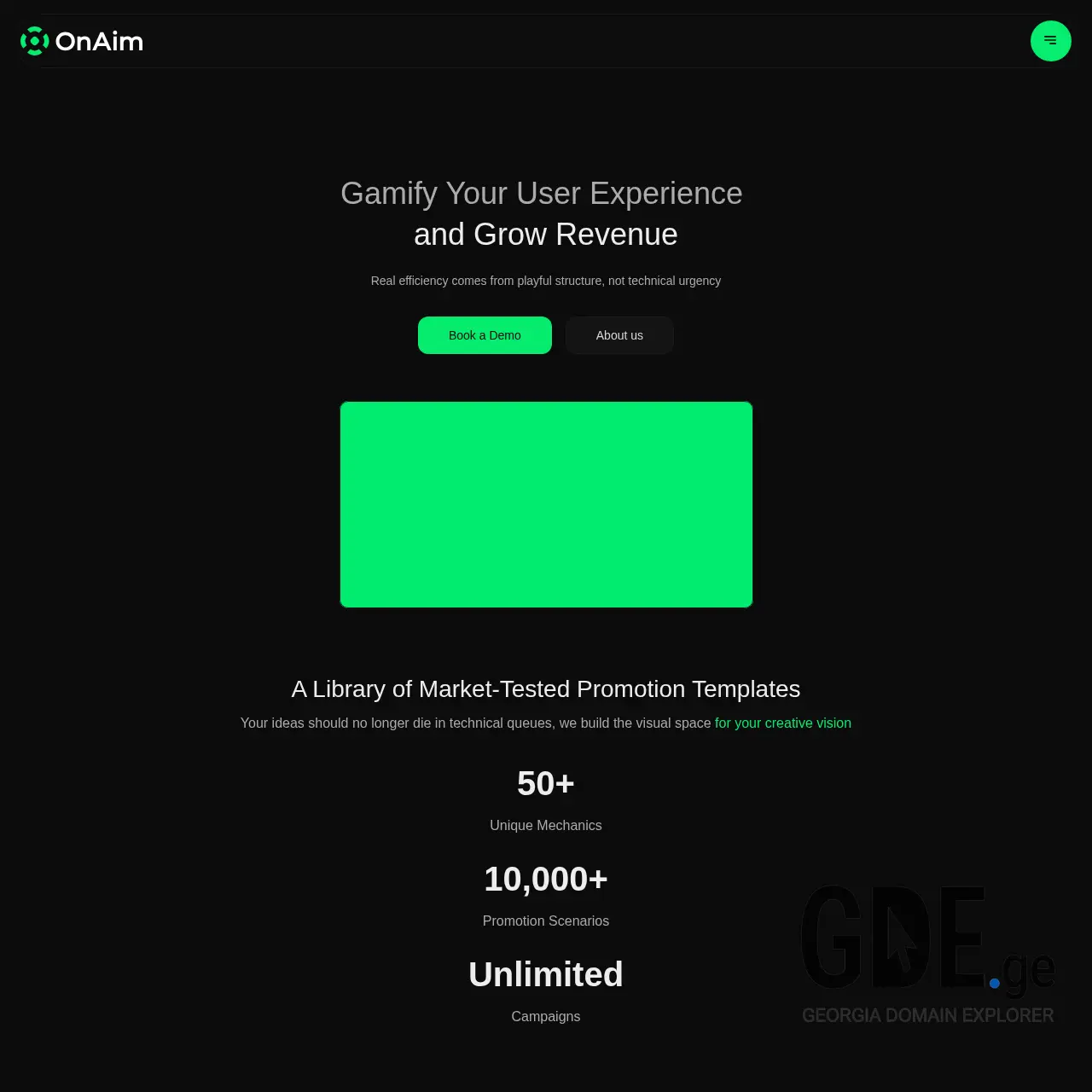 Screenshot of the site onaim.ge at 2026-03-26