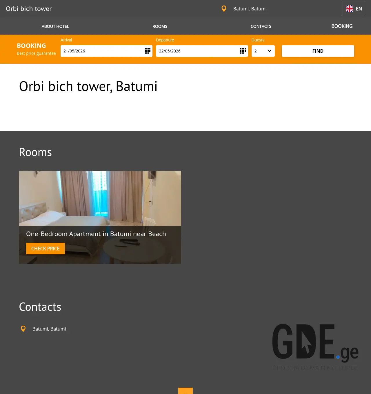 Screenshot of the site orbisuite.ge at 2026-05-21