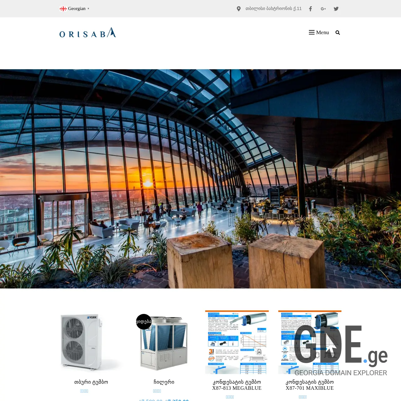 Screenshot of the site orisaba.ge at 2026-03-01