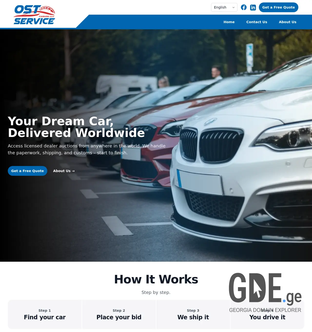 Screenshot of the site ostservicecanada.ge at 2026-04-23