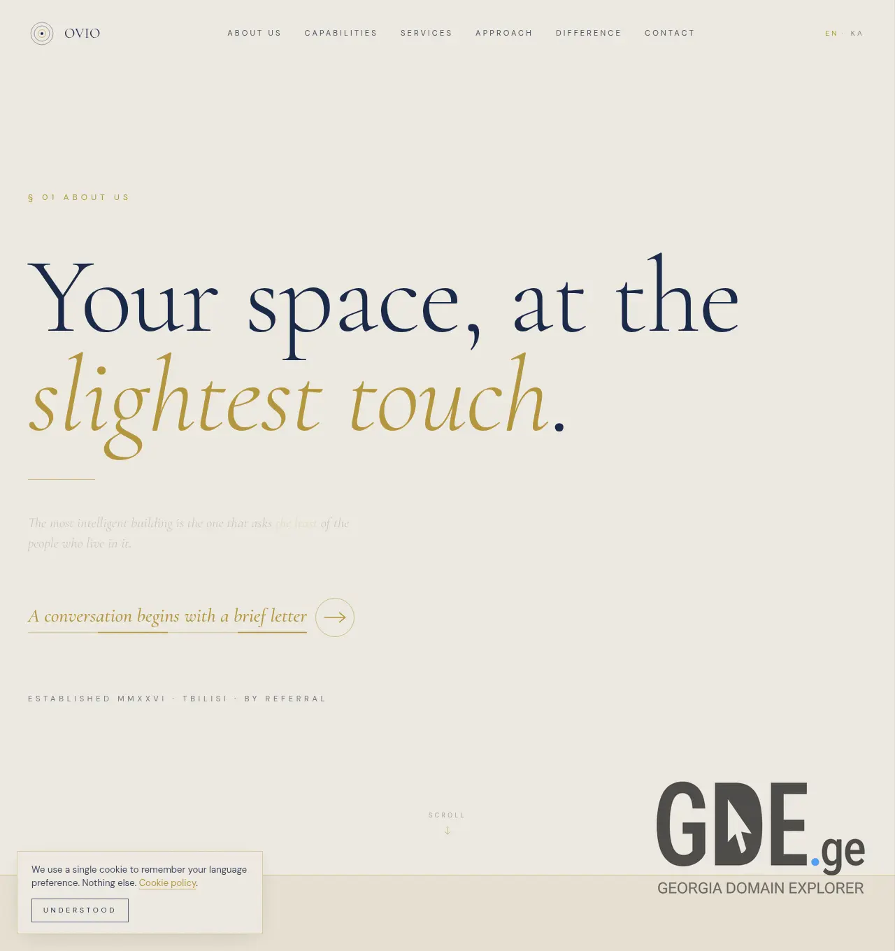 Screenshot of the site ovio.ge at 2026-06-09