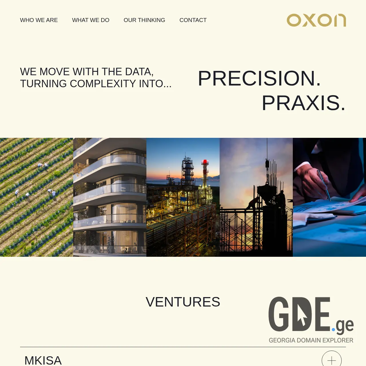 Screenshot of the site oxon.ge at 2026-03-01