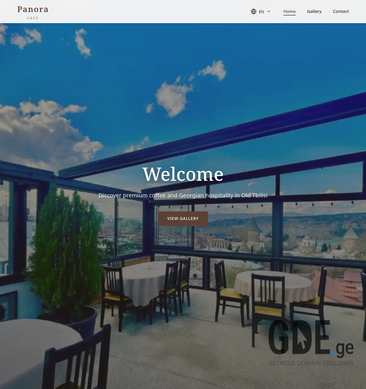 Screenshot of the site panoracafe.ge at 2026-05-26