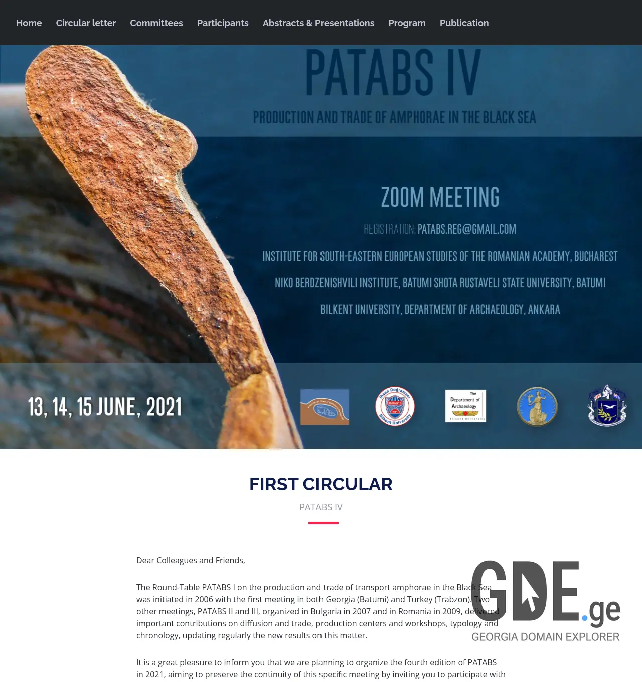 Screenshot of the site patabs.ge at 2026-05-11