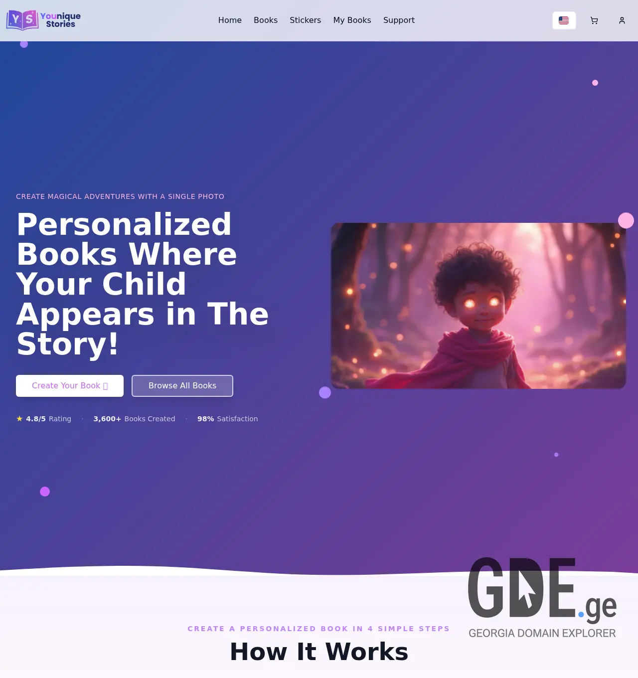 Screenshot of the site personalizedtale.ge at 2026-05-08