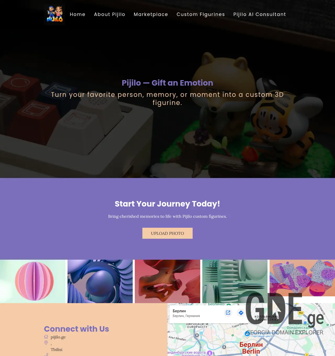 Screenshot of the site pijilo.ge at 2026-04-26