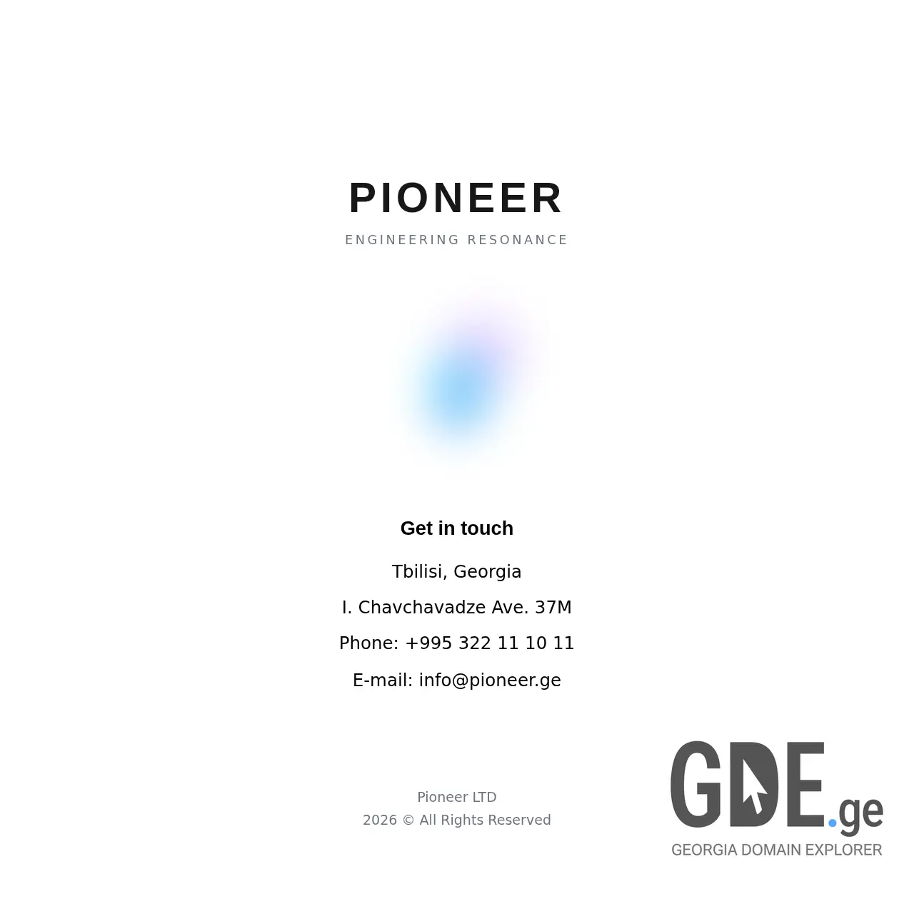 Screenshot of the site pioneer.ge at 2026-03-01