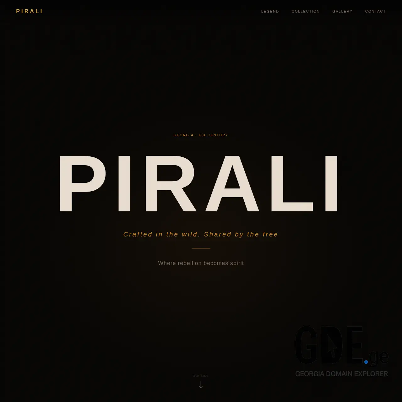 Screenshot of the site pirali.ge at 2026-03-28