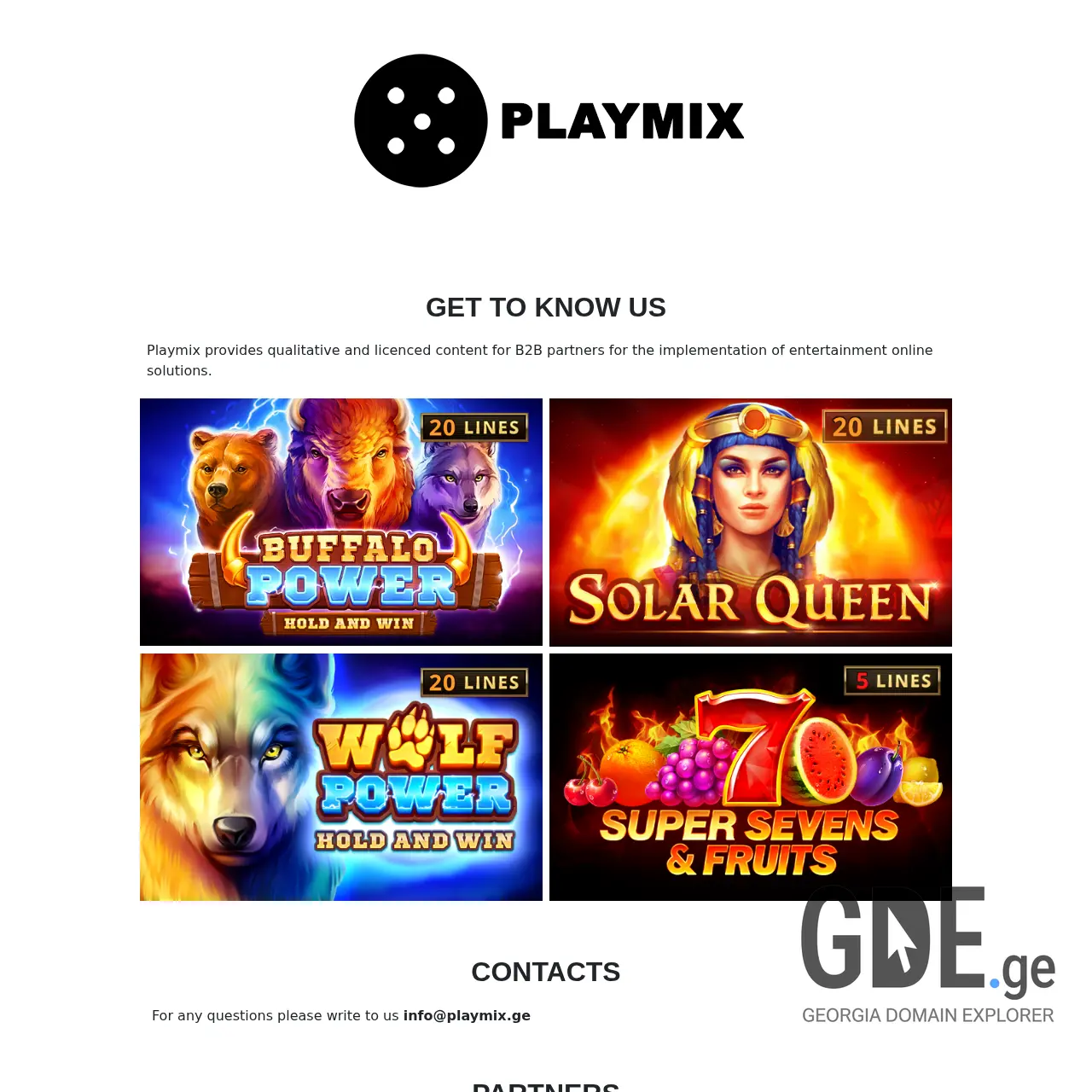 Screenshot of the site playmix.ge at 2026-03-28