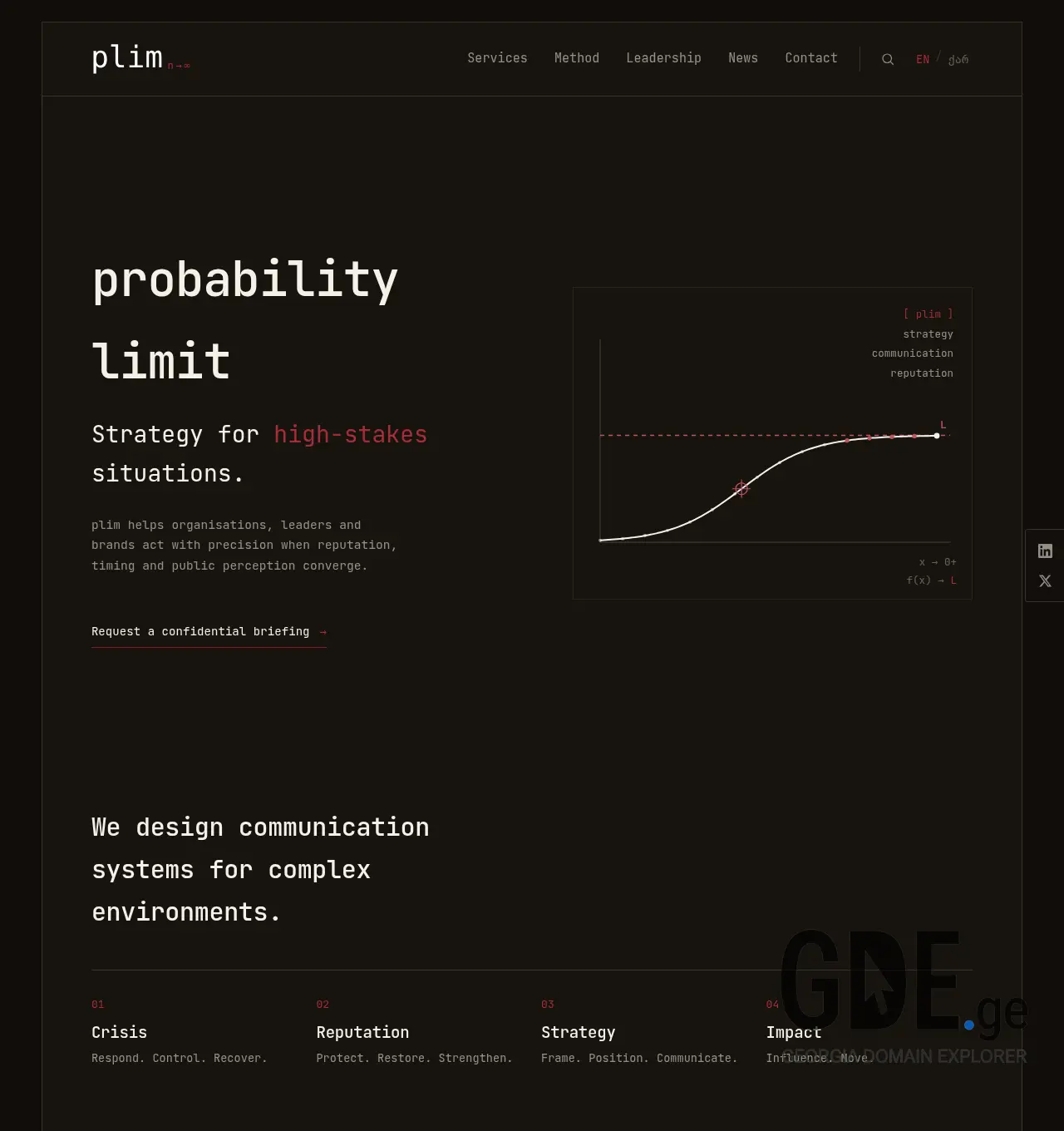 Screenshot of the site plim.ge at 2026-07-08